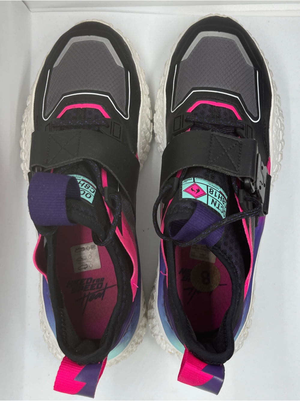 Puma Men’s Black, Gray & Pink Slip-On Sneakers